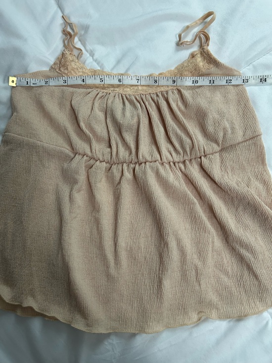 Vintage Y2K 725 Originals Lace Trim Lightweight Boho Spaghetti Strap Tank Top - Picture 5 of 7